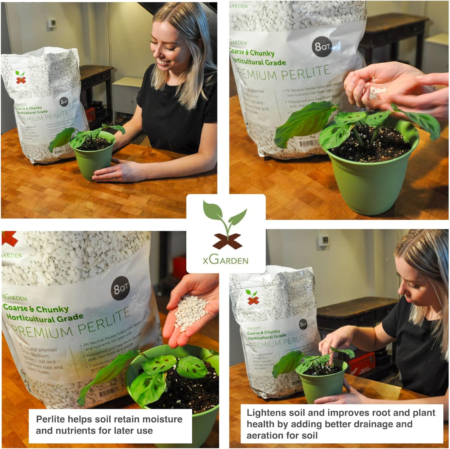 xGarden 8 Quarts Premium-Perlit in Gartenbauqualität – grob und grob 