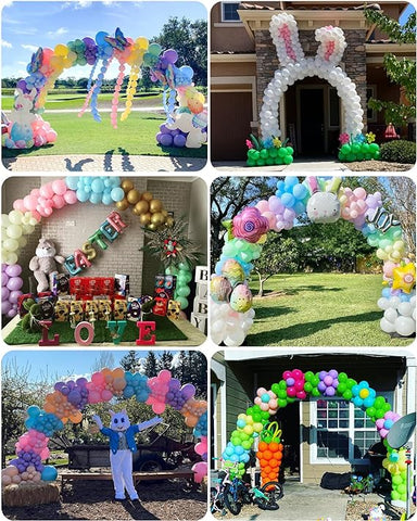YALLOVE Kit de soporte para arco de globos de 21 pies, combinación libre de ancho y alto (por ejemplo, 10 pies x 7,5 pies), conveniente para montar y desmontar 