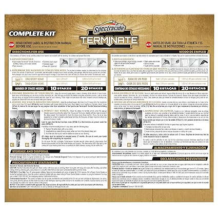 Spectracide Terminate Detección de termitas y estacas para matar, mata termitas forrajeras, detecta actividad de termitas, 15 unidades