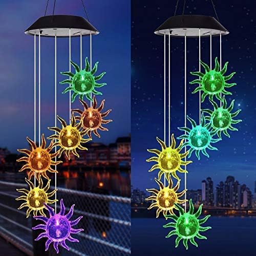 Campanilla de viento solar de colibrí al aire libre, regalo para papá, mamá, abuela, esposa, hija, hermana, tía, abuela, mujeres, decoración al aire libre para patio, jardinería