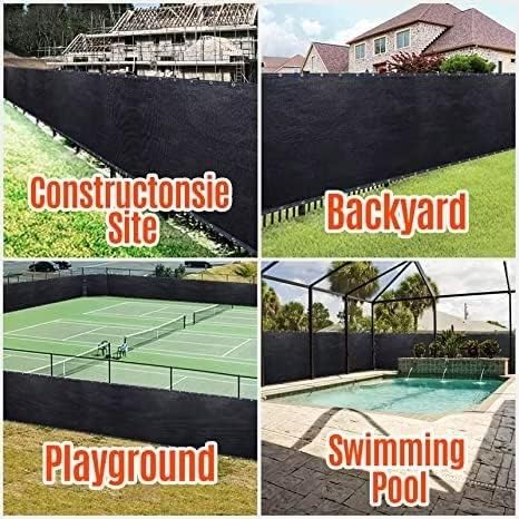 AofeiGa 180GSM 6ft x 50ft Fence Privacy Screen Heavy Duty Fence Cover Garden Wall Backyard Black