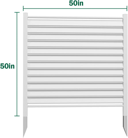 Caprihom Rejilla para valla de aire acondicionado de 50 pulgadas de ancho x 50 pulgadas de alto, carcasa de vinilo para valla de privacidad, panel de pantalla para equipo de piscina, kit de paneles y pantallas de privacidad para exteriores (paquete de 2)