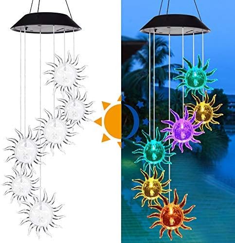 Campanilla de viento solar de colibrí al aire libre, regalo para papá, mamá, abuela, esposa, hija, hermana, tía, abuela, mujeres, decoración al aire libre para patio, jardinería