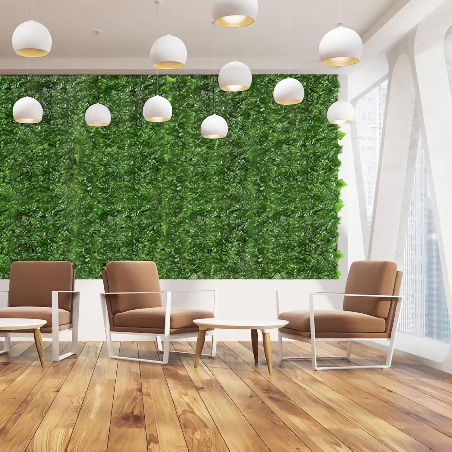 Brightdeco Rejilla de valla de privacidad de hiedra artificial de 40.5 x 120 pulgadas, setos de privacidad para decoración de interiores y exteriores, jardín y patio trasero