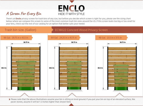 Enclo Privacy Screens EC18009 Charleston - Kit de valla de privacidad para exteriores de madera, con listones sin excavación, 38 pulgadas de ancho x 42 pulgadas de alto, 2 paneles