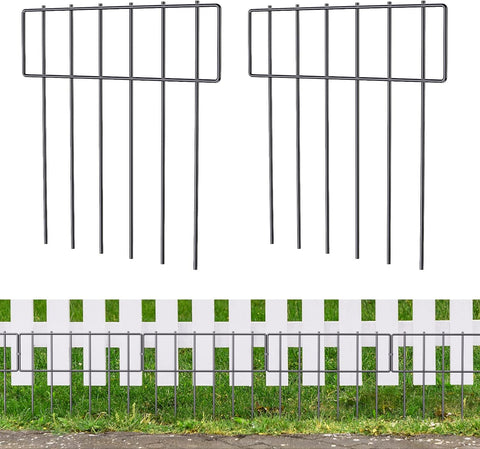 Packung mit 25 Tierkäfigen, 17 Altkästen x 27 großen Stücken, dekorativem Gartengarten aus rostfreiem Stahlblech, Gartenrandzaun für Hunde, Kegeln und Gartenständern. 