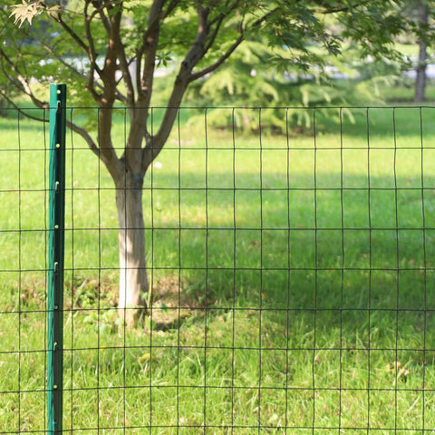 FOREHOGAR Valla de alambre soldada con revestimiento de PVC negro de 48 pulgadas x 50 pies, 2 pulgadas x 3 pulgadas 16GA, rollo de cercado de borde de jardín, malla de alambre de metal con revestimiento de vinilo para patio, protección de plantas vegetale