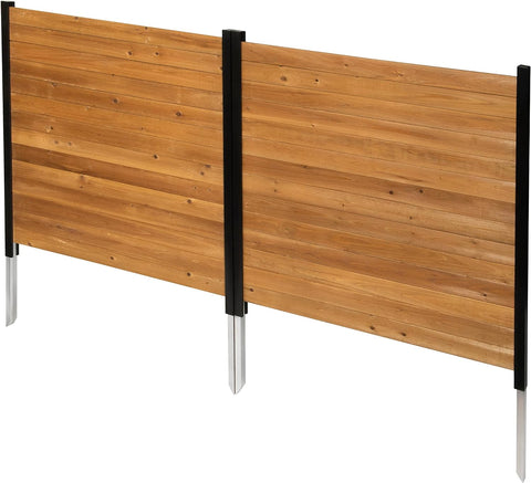 Enclo Privacy Screens EC18009 Charleston - Kit de valla de privacidad para exteriores de madera, con listones sin excavación, 38 pulgadas de ancho x 42 pulgadas de alto, 2 paneles