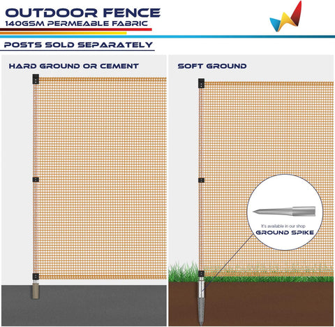 Windscreen4less - Cerca de privacidad resistente de 6 x 50 pies, color negro, ojales de latón, 4.42 onzas por yarda cuadrada, personalizable