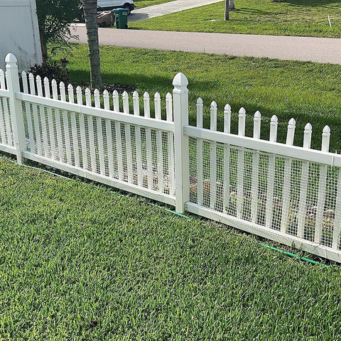 BOEN Valla de jardín barrera temporal al aire libre para perros, conejos o ciervos, malla de pástico para jardín, protección para plantas (40 x 25 Kuchen, weiß) 